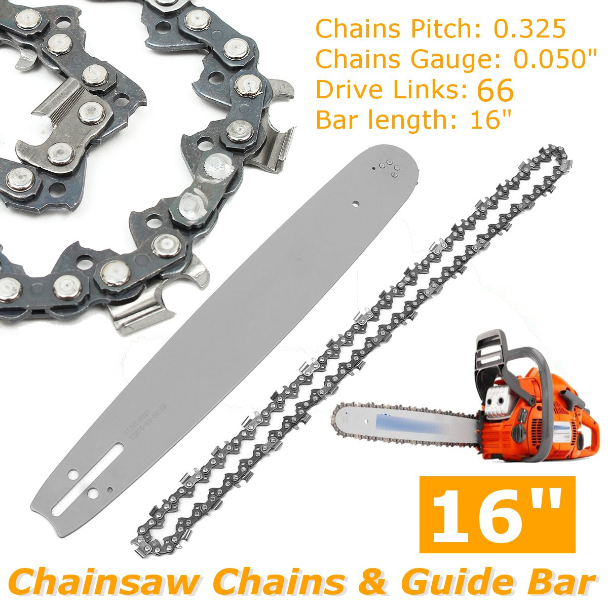Husqvarna Chainsaw 450 - แถบนำทางโซ่และเลื่อยโซ่โซ่กึ่งสิ่วสำหรับ husqvarna 36 41 50 51
