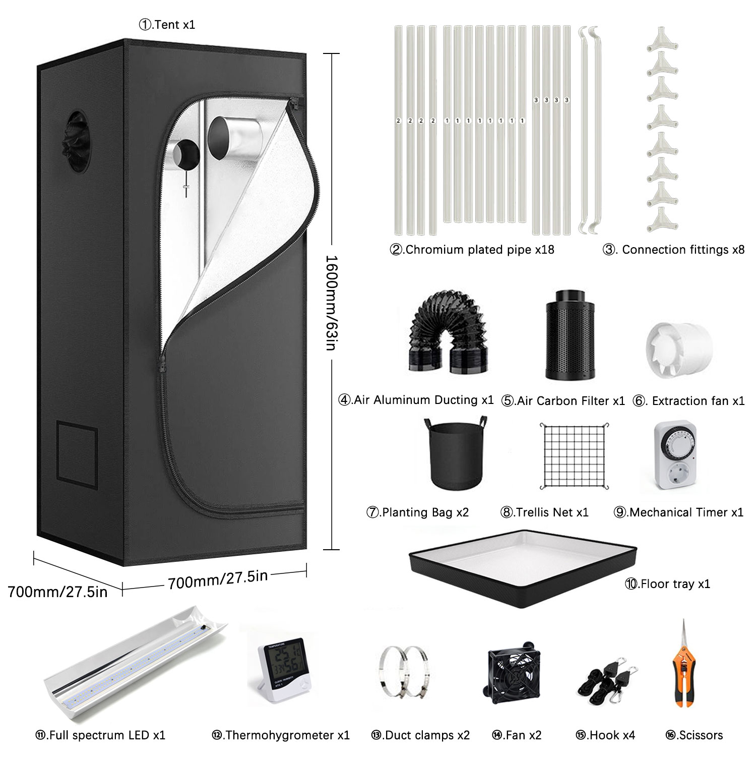 4x4 Grow เต็นท์ชุด LED Grow Li - Grow Tent 4X4 บทวิจารณ์และราคา